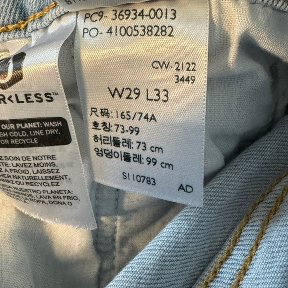 Womens Levi’s 29 x 33 Ribcage Bootcut Cotton/Polyester/Elastane Button Fly Jeans - Picture 8 of 10